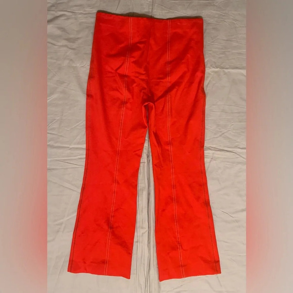 ANTHROPOLOGIE The Essential Cropped Flare‎ Trousers in Red - Picture 7 of 11